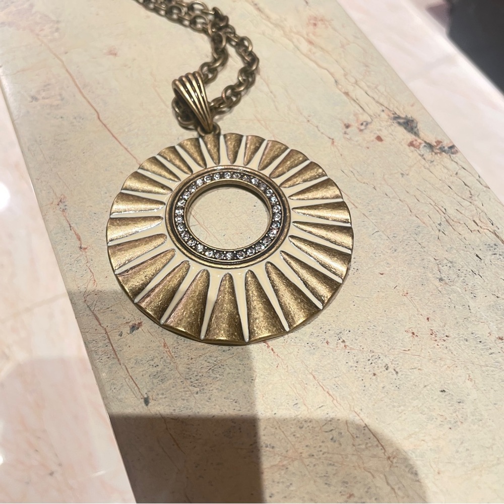 Lia Sophia Necklace w/Rhinestone Pendant.